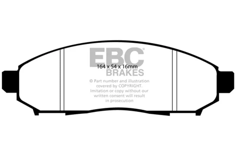 Ebc Yellowstuff Front Brake Pads For 05+ Nissan Frontier 2.5 2Wd 2