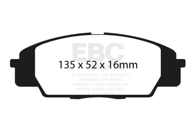 Ebc Yellowstuff Front Brake Pads For 07-11 Acura Csx 2.0 Type S (Canada) 1