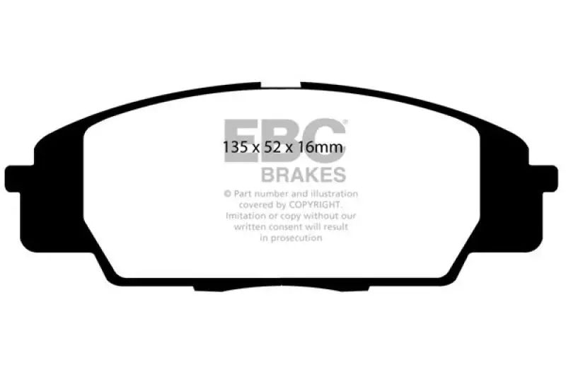 Ebc Yellowstuff Front Brake Pads For 07-11 Acura Csx 2.0 Type S (Canada) 2