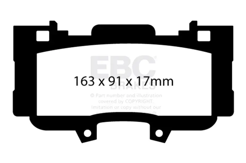 Ebc Yellowstuff Front Brake Pads For 15-23 Ford Mustang 2.3 Turbo Performance Pkg 1