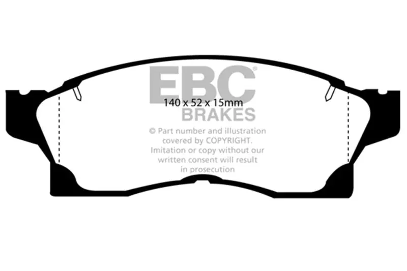 Ebc Yellowstuff Front Brake Pads For 1991–1992 Toyota Mr2 Base & Turbo 1