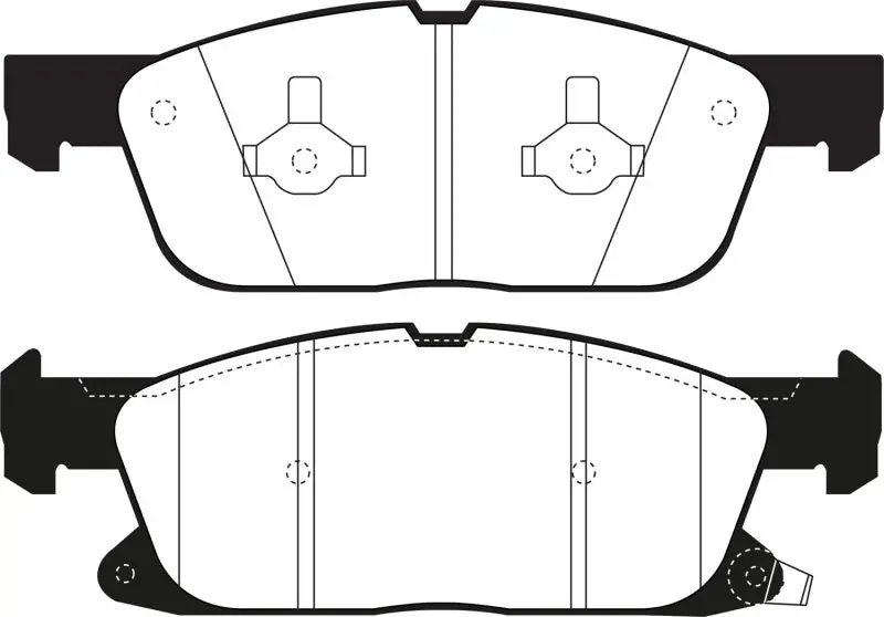 Ebc Yellowstuff Front Brake Pads For 2016+ Lincoln Continental 2.7L Twin Turbo (10Th Gen) 2
