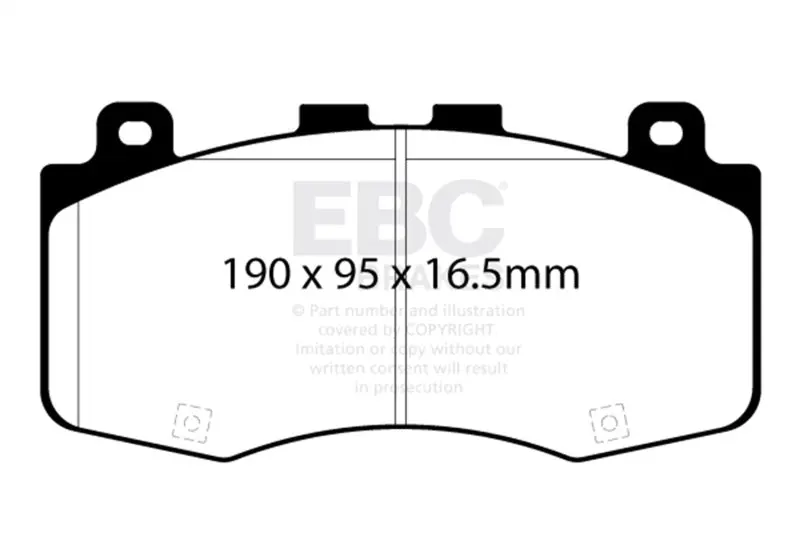 Ebc Yellowstuff Front Brake Pads For 2018+ Jeep Grand Cherokee Trackhawk 1