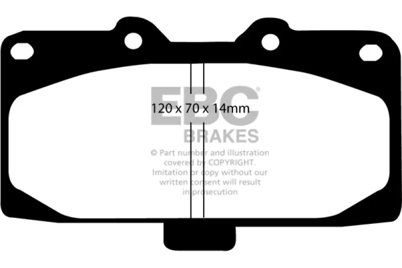 Ebc Yellowstuff Front Brake Pads For 89-95 Nissan Skyline (R32) 2.6 Twin Turbo Gt-R 1