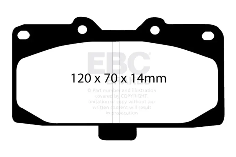 Ebc Yellowstuff Front Brake Pads For 89-95 Nissan Skyline (R32) 2.6 Twin Turbo Gt-R 2