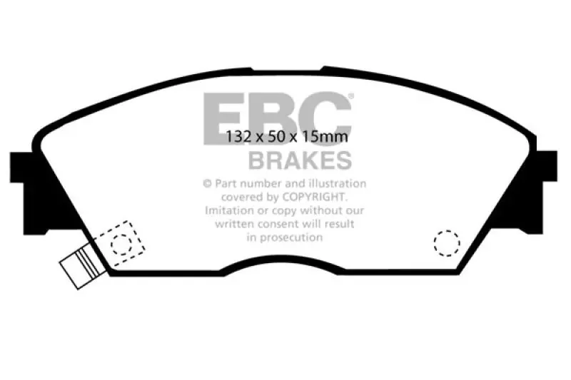 Ebc Yellowstuff Front Brake Pads For 90-92 Honda Civic Crx 1.6 Si 1
