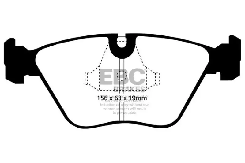 Ebc Yellowstuff Front Brake Pads For 92-95 Bmw M3 3.0 (E36) 1