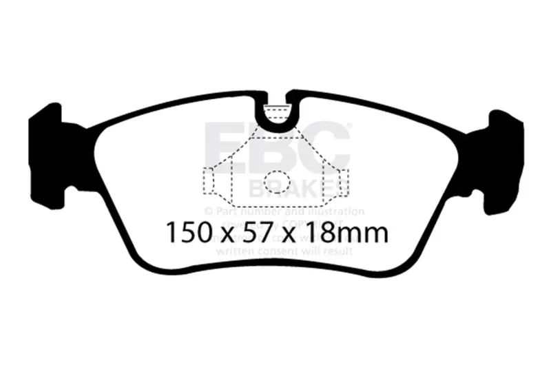 Ebc Yellowstuff Front Brake Pads For 99-02 Bmw Z3 2.5 2