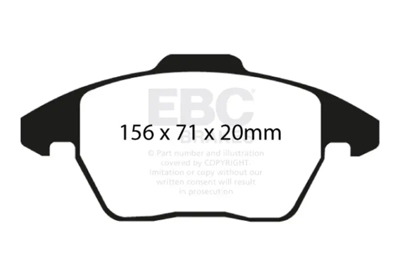 Ebc Yellowstuff Front Brake Pads For Audi A3 2.0 Turbo (Girling Rear Caliper) 06-13 1