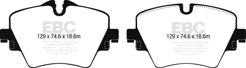 Ebc Yellowstuff Front Brake Pads For Bmw X1 Xdrive28i 16-17 2