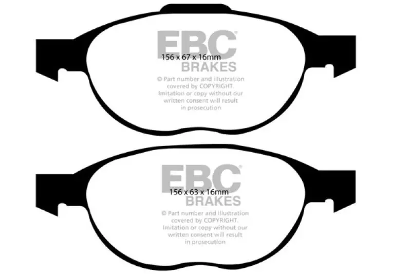 Ebc Yellowstuff Front Brake Pads For Ford C-Max 2.0 Hybrid 12+ 1