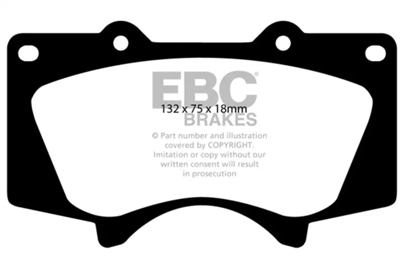 Ebc Yellowstuff Front Brake Pads For Lexus Gx460 4.6 (10+) 1
