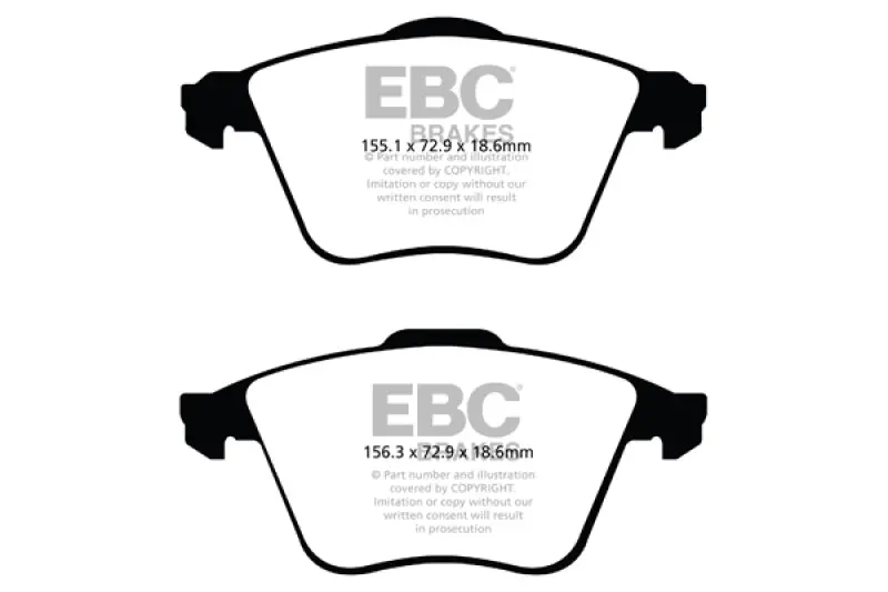 Ebc Yellowstuff Front Brake Pads - Mazda 3 2.3 Turbo 07-13 2