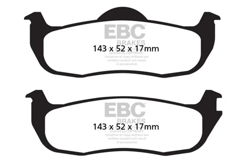 Ebc Yellowstuff Rear Brake Pads 04-05 Infiniti Qx56 5.6 1