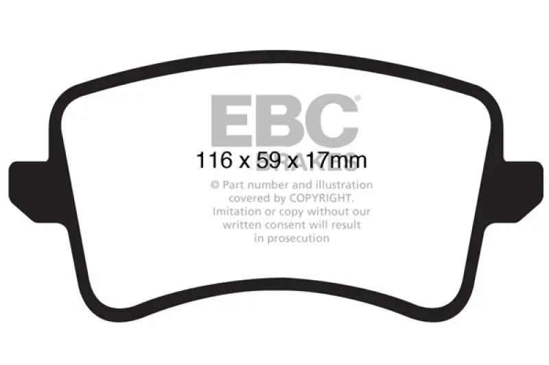 Ebc Yellowstuff Rear Brake Pads - Audi A4 2.0 Turbo 09-11 2