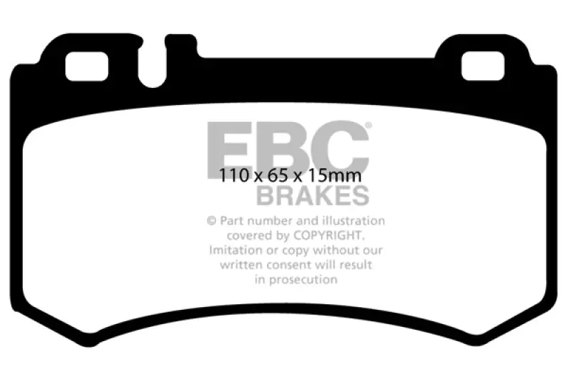 Ebc Yellowstuff Rear Brake Pads For 03-06 Mercedes-Benz Cl55 Amg 5.4 Supercharged 2