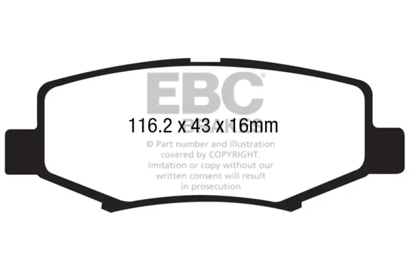 Ebc Yellowstuff Rear Brake Pads For 06-11 Dodge Nitro 3.7 1