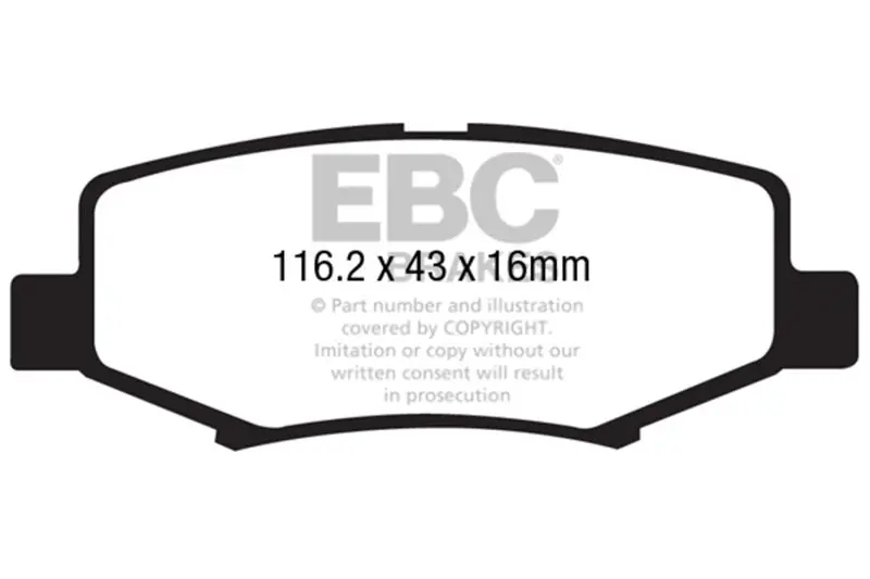 Ebc Yellowstuff Rear Brake Pads For 06-11 Dodge Nitro 3.7 2