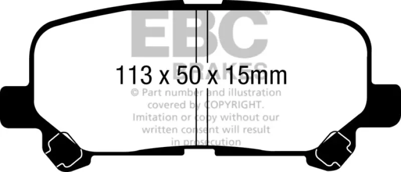 Ebc Yellowstuff Rear Brake Pads For 07-13 Acura Mdx 3.7 1