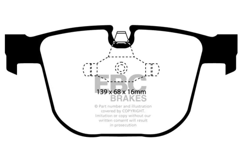 Ebc Yellowstuff Rear Brake Pads For 08-10 Bmw M3 4.0 (E90) 2