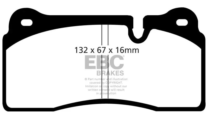 Ebc Yellowstuff Rear Brake Pads For 08-17 Audi R8 4.2L/5.2L 1