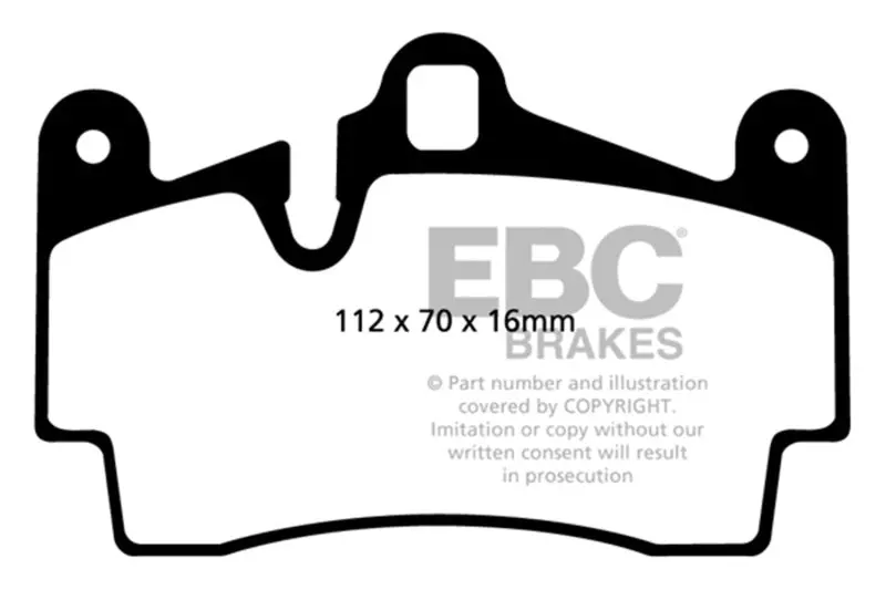 Ebc Yellowstuff Rear Brake Pads For 11-15 Audi Q7 3.0 Supercharged 2