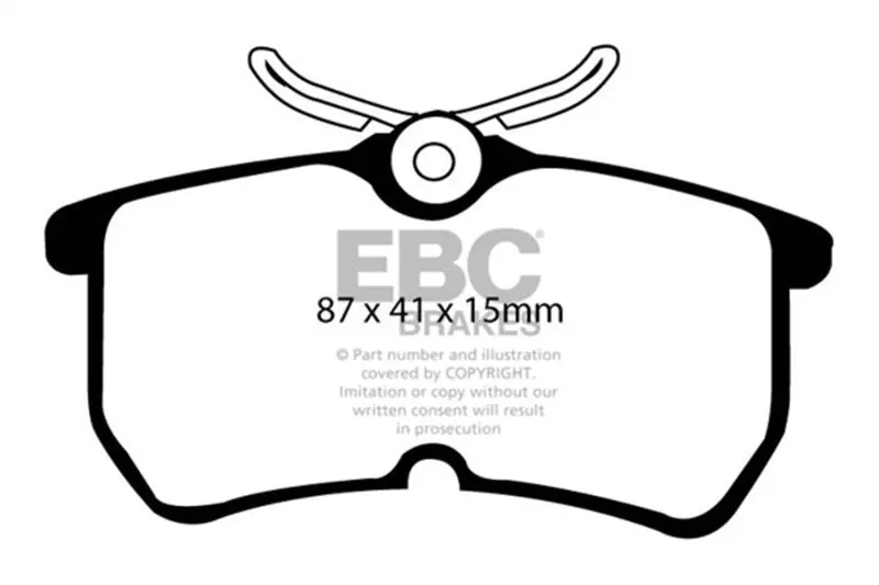 Ebc Yellowstuff Rear Brake Pads For 13+ Ford Fiesta 1.6 Turbo St 2