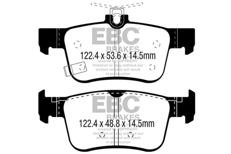 Ebc Yellowstuff Rear Brake Pads For 16-18 Honda Civic 1