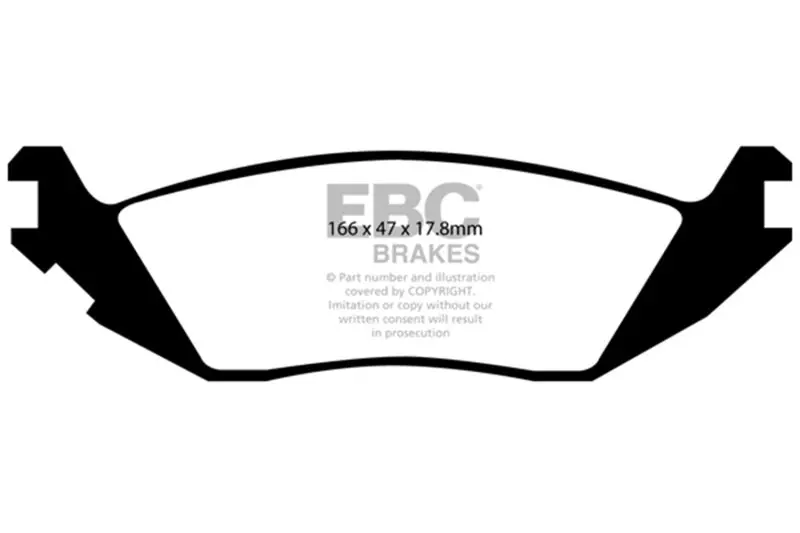 Ebc Yellowstuff Rear Brake Pads For 2019+ Ram 1500 Classic 3.6L/5.7L 1