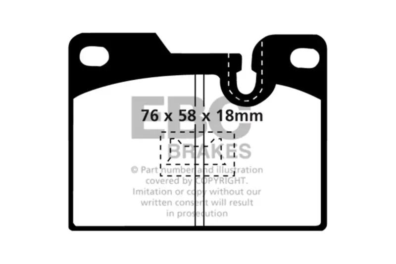 Ebc Yellowstuff Rear Brake Pads For 79-88 Porsche 924 2.0 Turbo 2