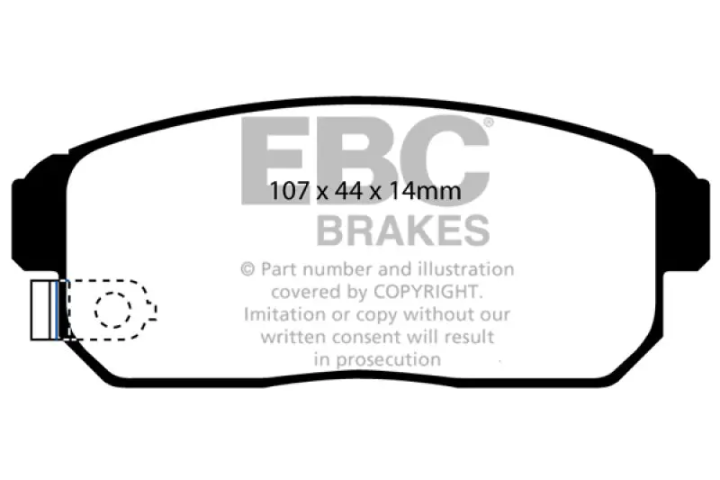 Ebc Yellowstuff Rear Brake Pads High Performance Street And Track 02-03 Infiniti G20 2.0 1