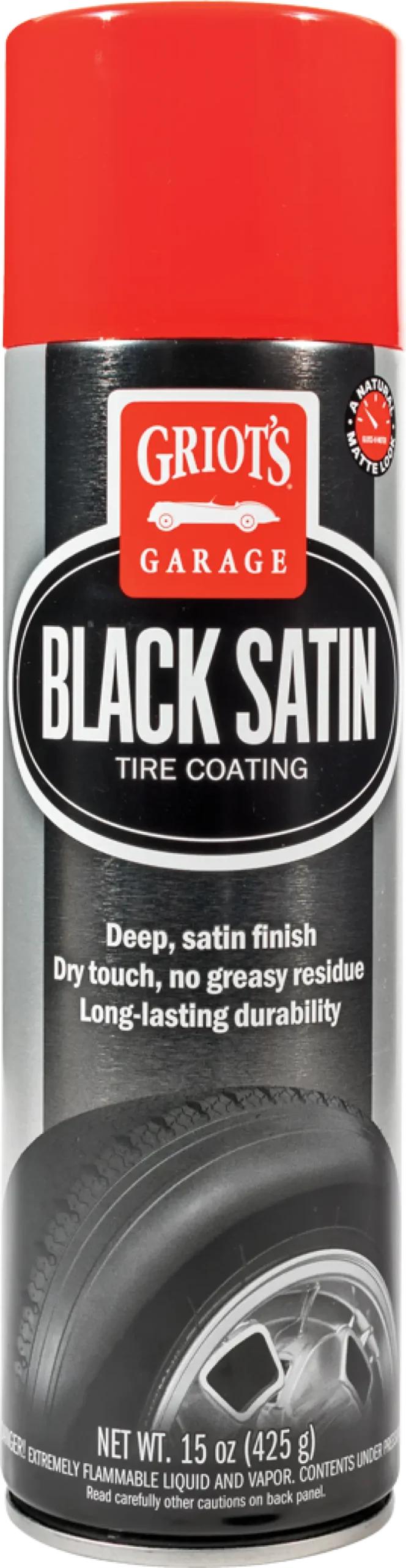Griots Garage Black Satin Tire Coating 15Oz Aerosol 1