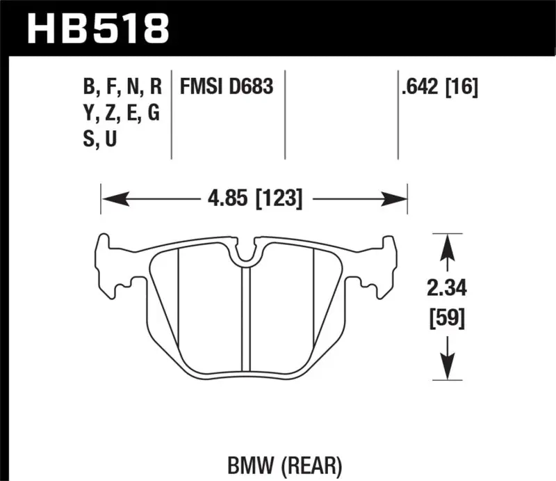 Hawk Bmw Rear Dtc-70 Race Brake Pads For 2001-2006 330Ci 330I 330Xi M3 X5 And More 1
