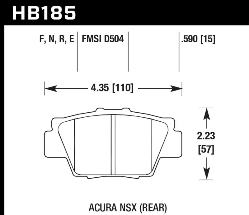 Hawk Hps Street Brake Pads For Acura Nsx 1991-2005 1
