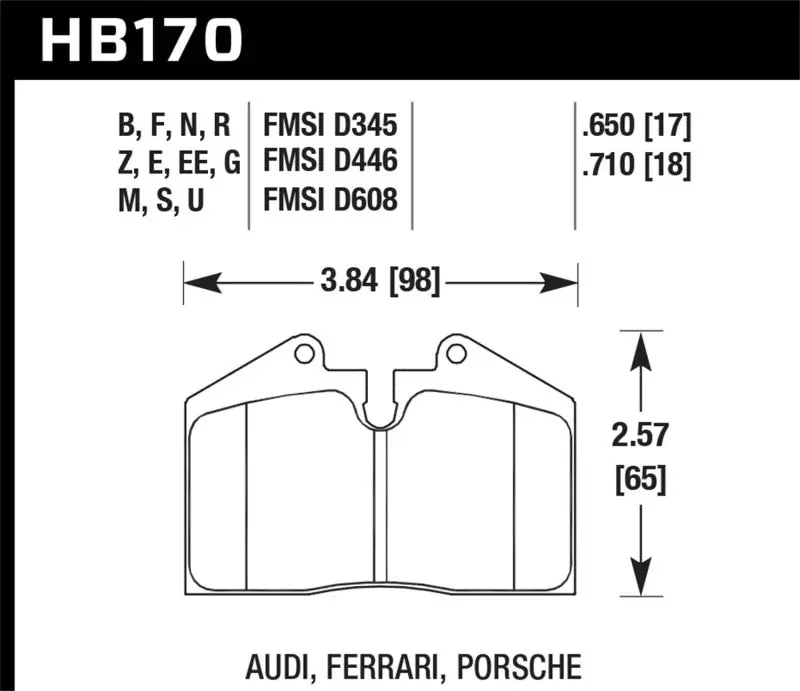Hawk Hps Street Brake Pads For Ferrari Lamborghini Porsche Vehicles 2