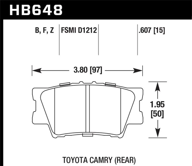 Hawk Hps Street Brake Pads High Performance For Lexus Es300h Es350 Toyota Avalon Camry Rav4 2006-2018 1