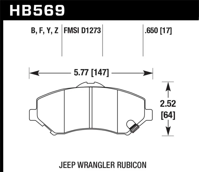 Hawk Lts Street Brake Pads High Performance For Chrysler Town & Country Dodge Grand Caravan Jeep Wrangler 2007-2019 2