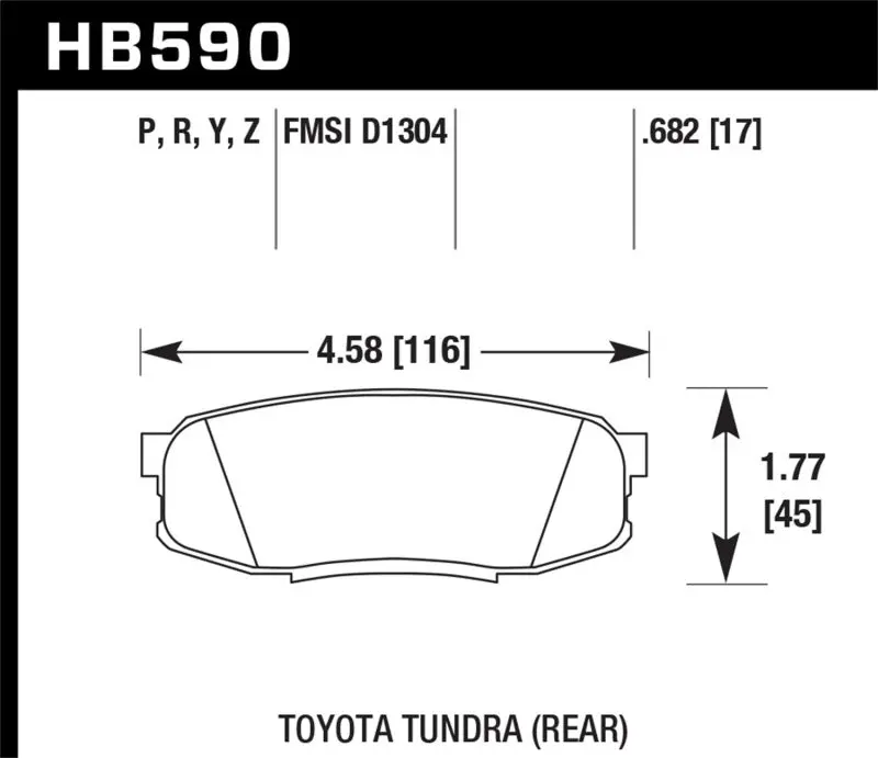 Hawk Lts Street Brake Pads High Performance For Lexus Toyota Lx570 Nx300 Sequoia Tundra 2007-2016 2018-2019 1