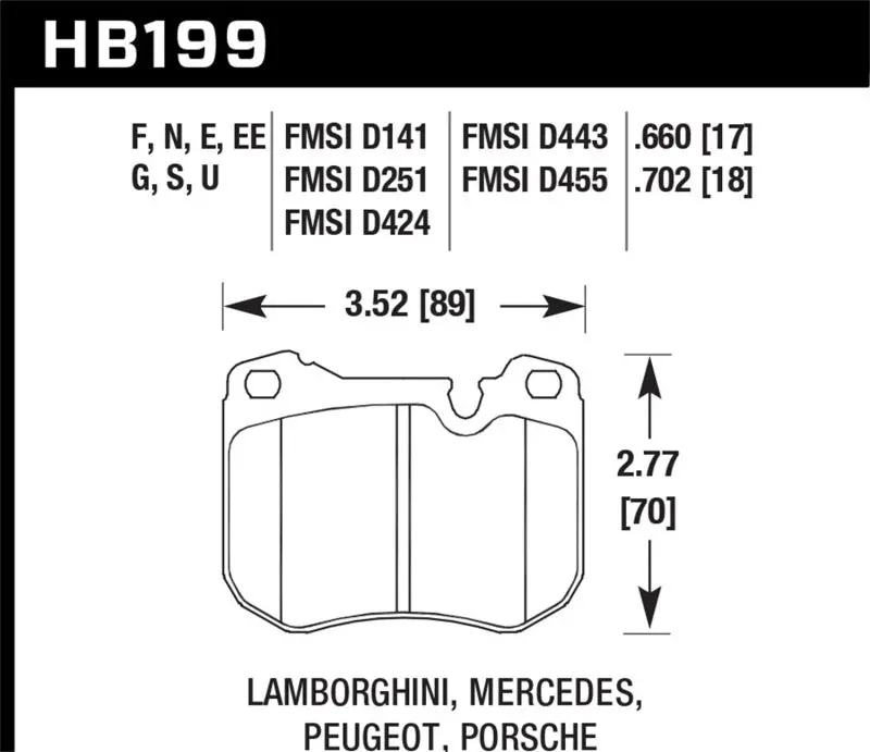 Hawk Performance Blue 9012 Front Race Brake Pads For 77-84 Porsche 924, 78-81 928, 83-89 944 1