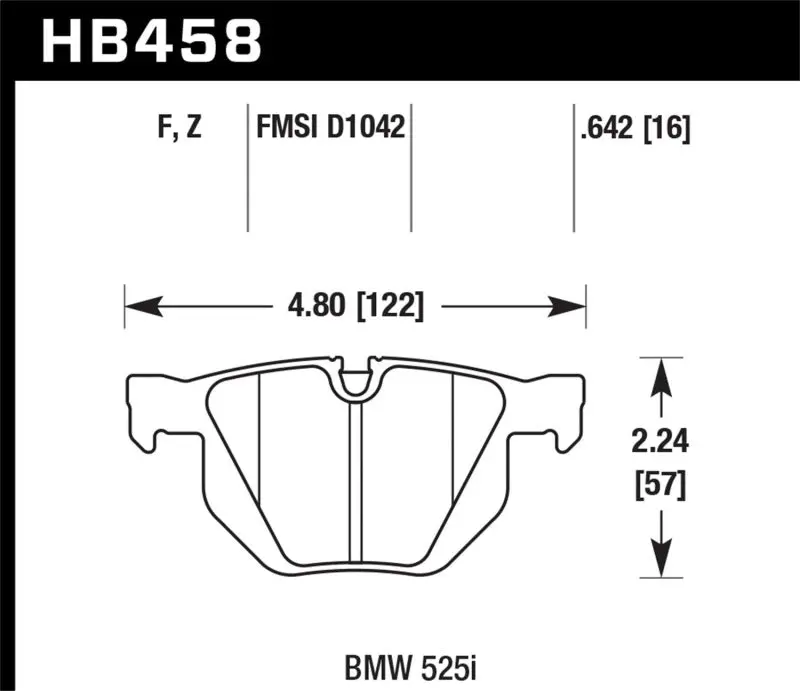 Hawk Performance Ceramic Rear Street Brake Pads For Bmw X5/X6 1