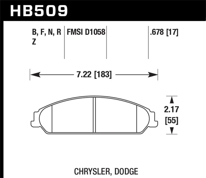 Hawk Performance Ceramic Street Front Brake Pads For 05 Chrysler 300C With Performance And Hd Suspension 1