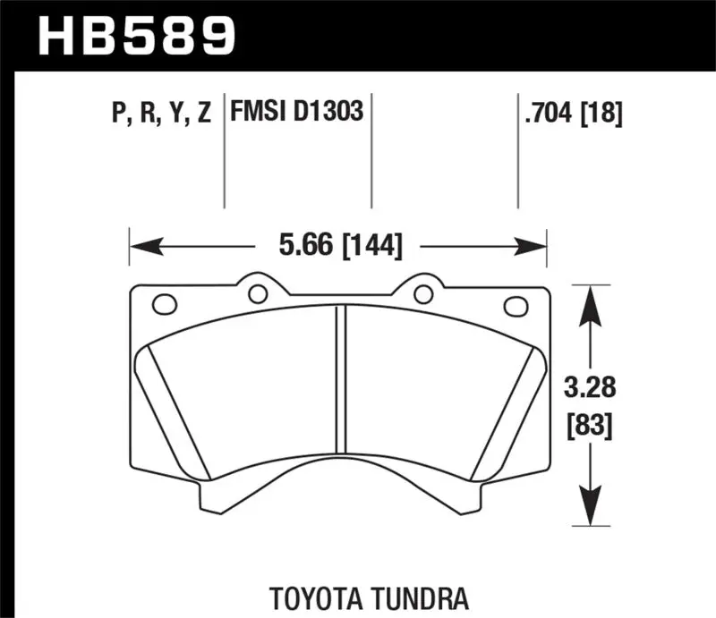 Hawk Performance Ceramic Street Front Brake Pads For 08-14 Toyota Land Cruiser 2
