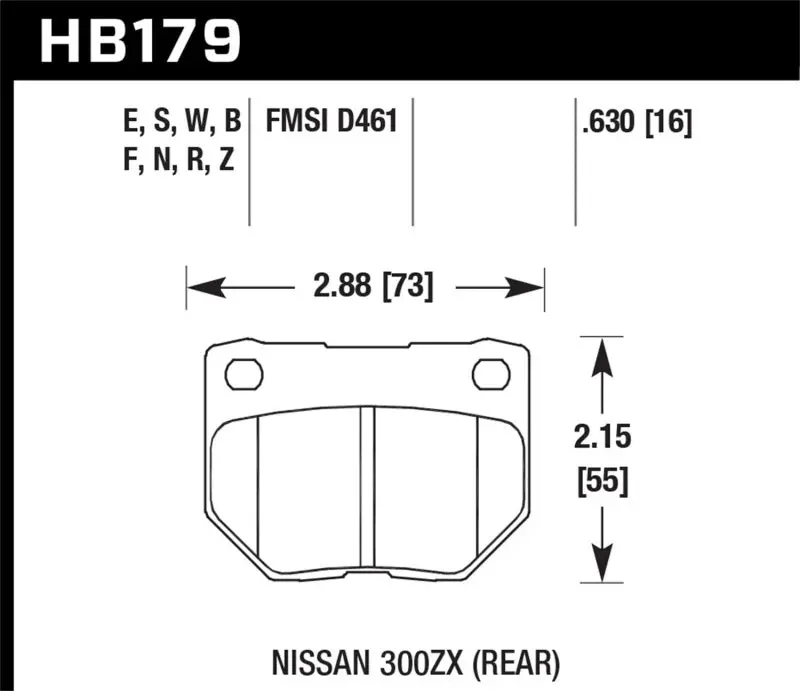 Hawk Performance Ceramic Street Rear Brake Pads For 06-07 Subaru Wrx Wrx Sti 1
