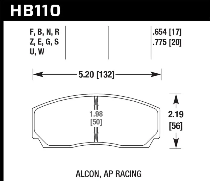 Hawk Performance Cp3307/Cp5040-5S4 Cp5200 Caliper Blue 9012 Race Brake Pads 1