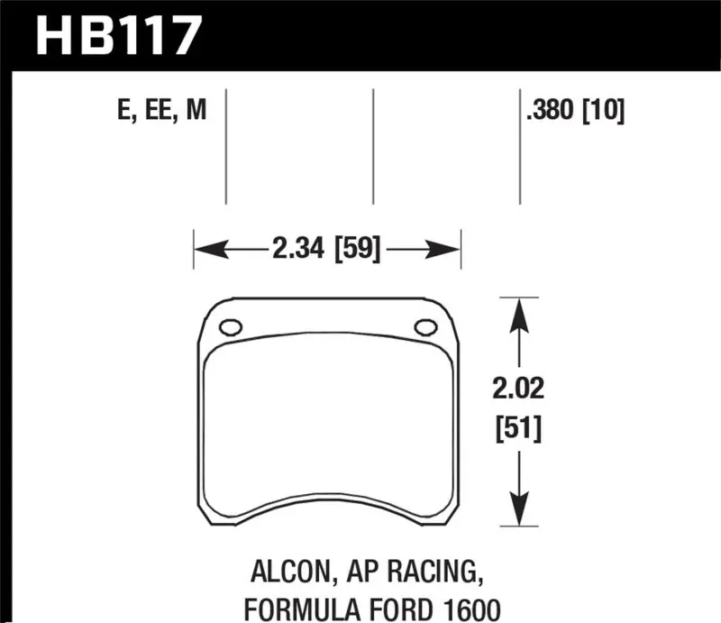 Hawk Performance Cp3696 Blue 9012 Race Brake Pads 1