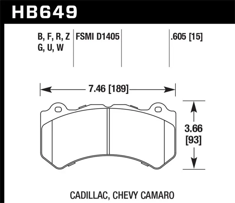 Hawk Performance Dtc-60 Front Race Brake Pads For 08-12 Cadillac Cts-V And 12 Jeep Grand Cherokee Wk2 Srt8 1
