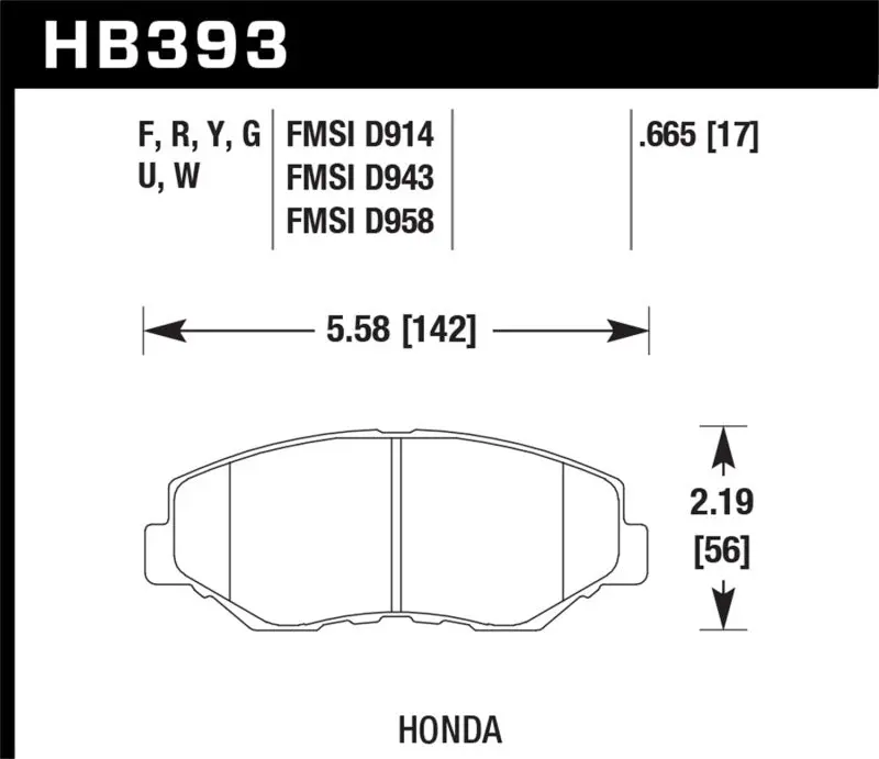 Hawk Performance Dtc-60 Front Race Brake Pads For 13-15 Honda Civic Si 1
