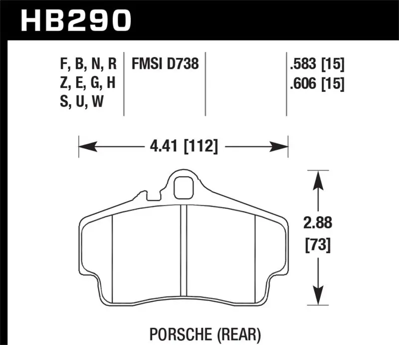 Hawk Performance Dtc-60 Race Brake Pads For 98-08 Porsche 911 Carrera 2 / 07-08 Boxster S / 06-08 Cayman S 1