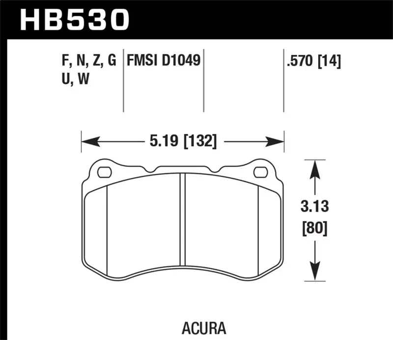 Hawk Performance Dtc-60 Race Front Brake Pads For 07-08 Acura Tl Type S 1