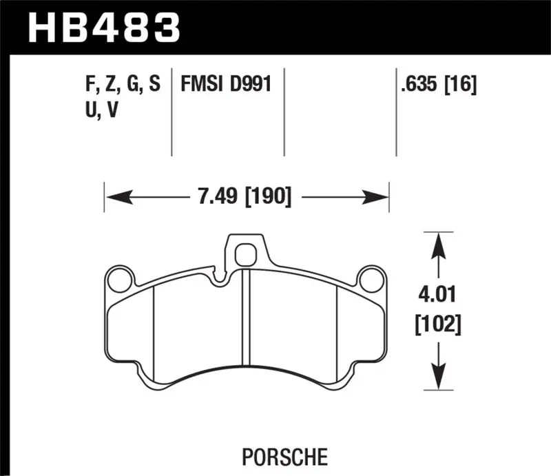 Hawk Performance Dtc-60 Street Front Brake Pads For Porsche 911 Gt3 2004-2011, Carrera 2001-2013, Turbo 2001-2013 1